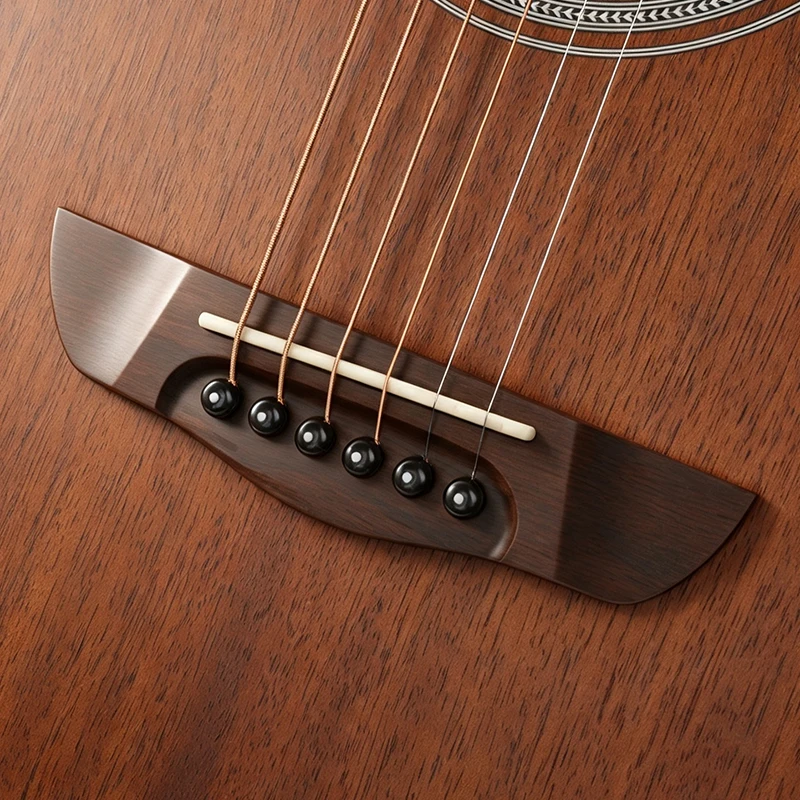 41‑Inch 6‑String Laminate Acoustic Folk Guitar Mahogany Body Wooden String Instrument for Adult Beginners