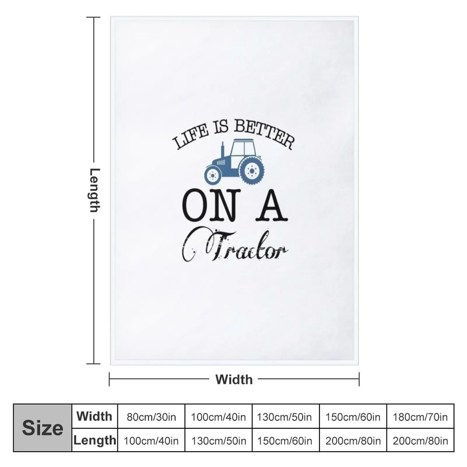 life is better on a tractor Throw Blanket couch cozy soft plush fuzzy picnic outdoor blanket