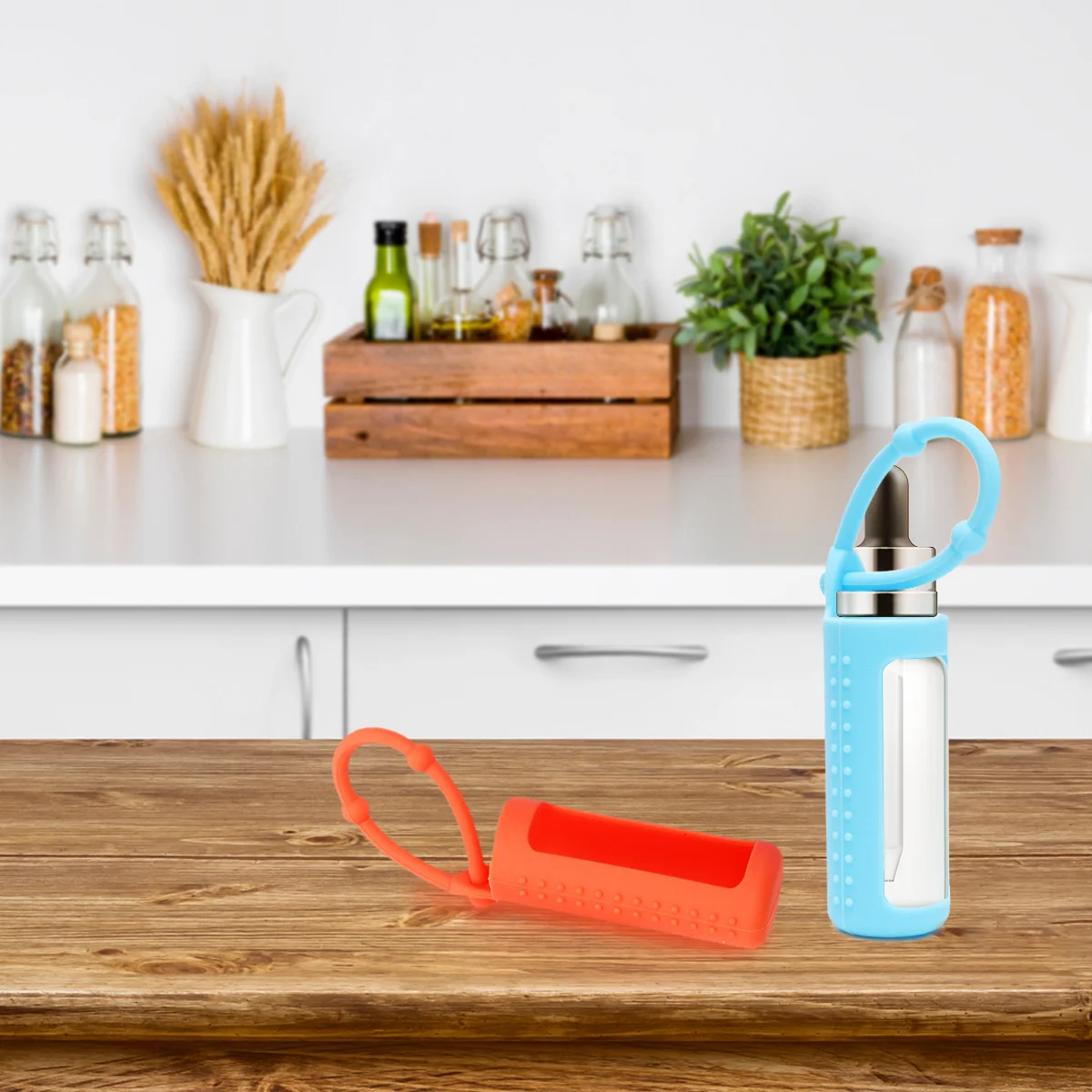 

12Pcs Silicone Bottle Holder Protective Cover for Essential Oil Bottles Shatterproof Lightweight Portable for Airplane Camping