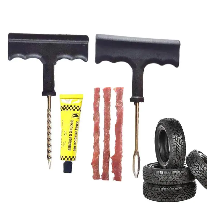 

Tire Plug Repair Kit Strong And Sturdy Rubber Cement Tire Repair Strong Adhesion Tire Repair Kit Tool Tire Patch Kit For Car