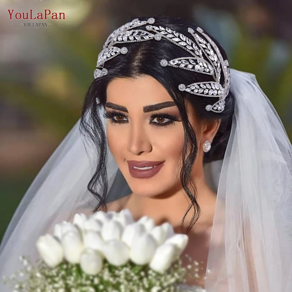 YouLaPan HP501 Bridal Hair Accessories Rhinestone Headband for Wedding Head Jewelry Bride Headwear Pageant Diadem Headpiece