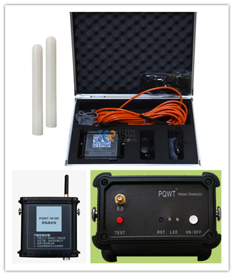 Detector de água subterrânea 100m, redondo, localizador de água, modelo de tela de detecção, mapa automático, medida de longo alcance