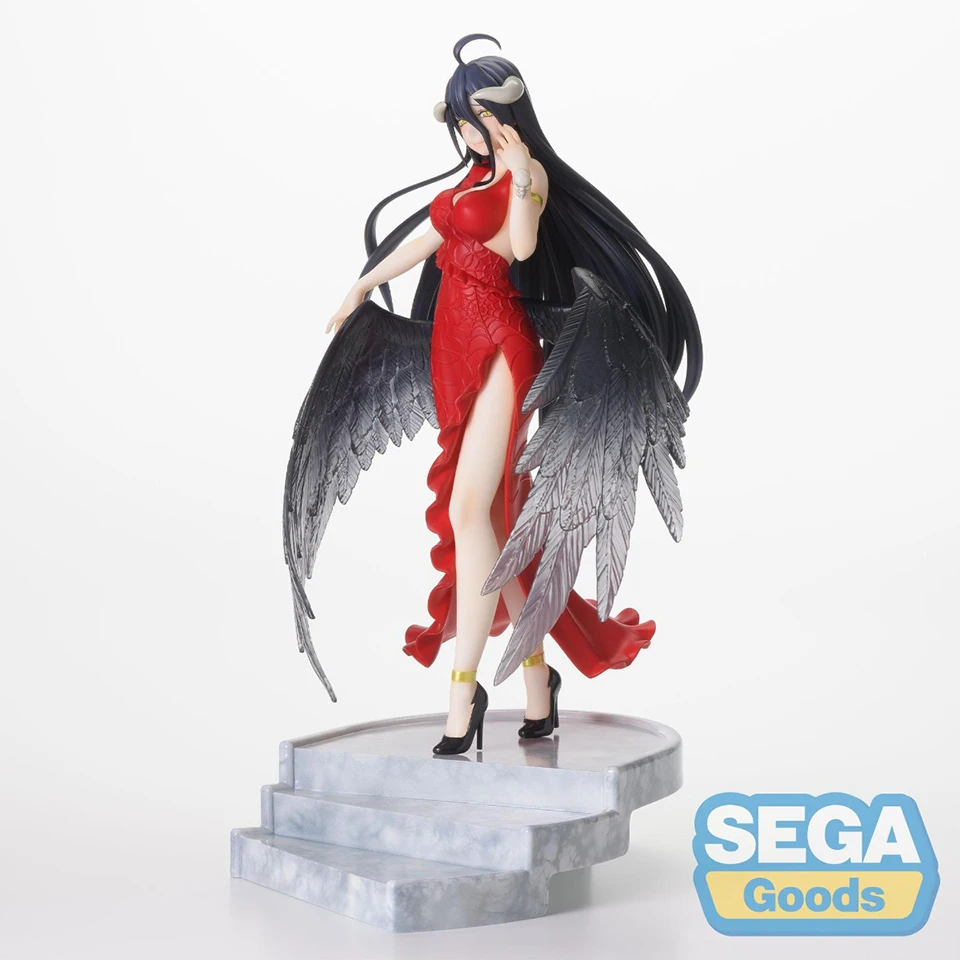 Original SEGA Overlord 23cm Albedo Anime Decoration Collection Figurine Mini Toys Model Children Gift Drop Shipping