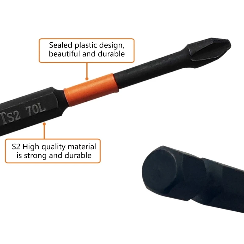 6 ชิ้น/เซ็ตแม่เหล็กชุดหัว Impact Strong ความแข็งไขควงชุด 25-150 มม.Nonslip ไขควงเครื่องมือ 517A