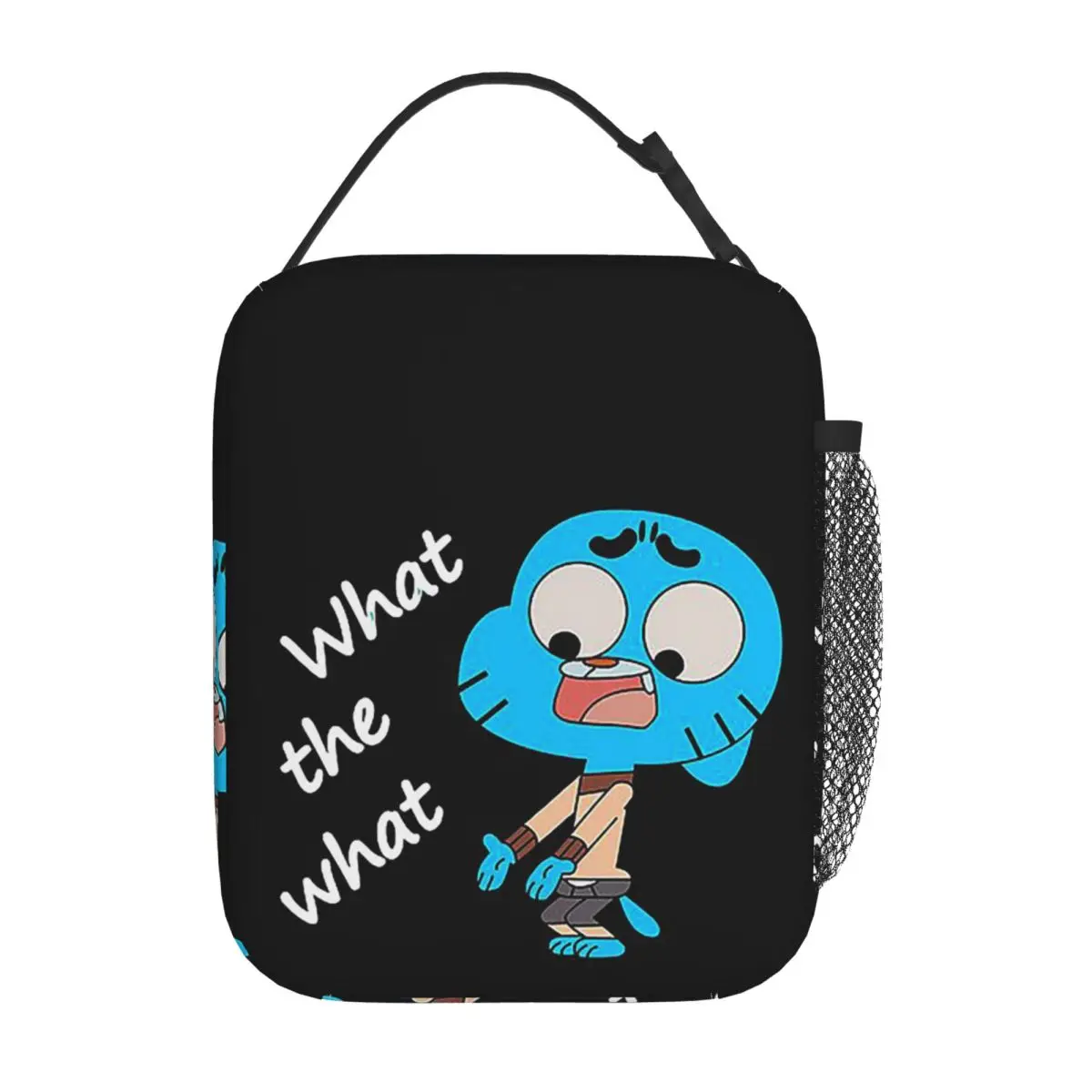 The Amazing World Of Gumball What The What Insulated Lunch Bag for Women Children Portable Food Boxes Thermal Lunch Box Tote