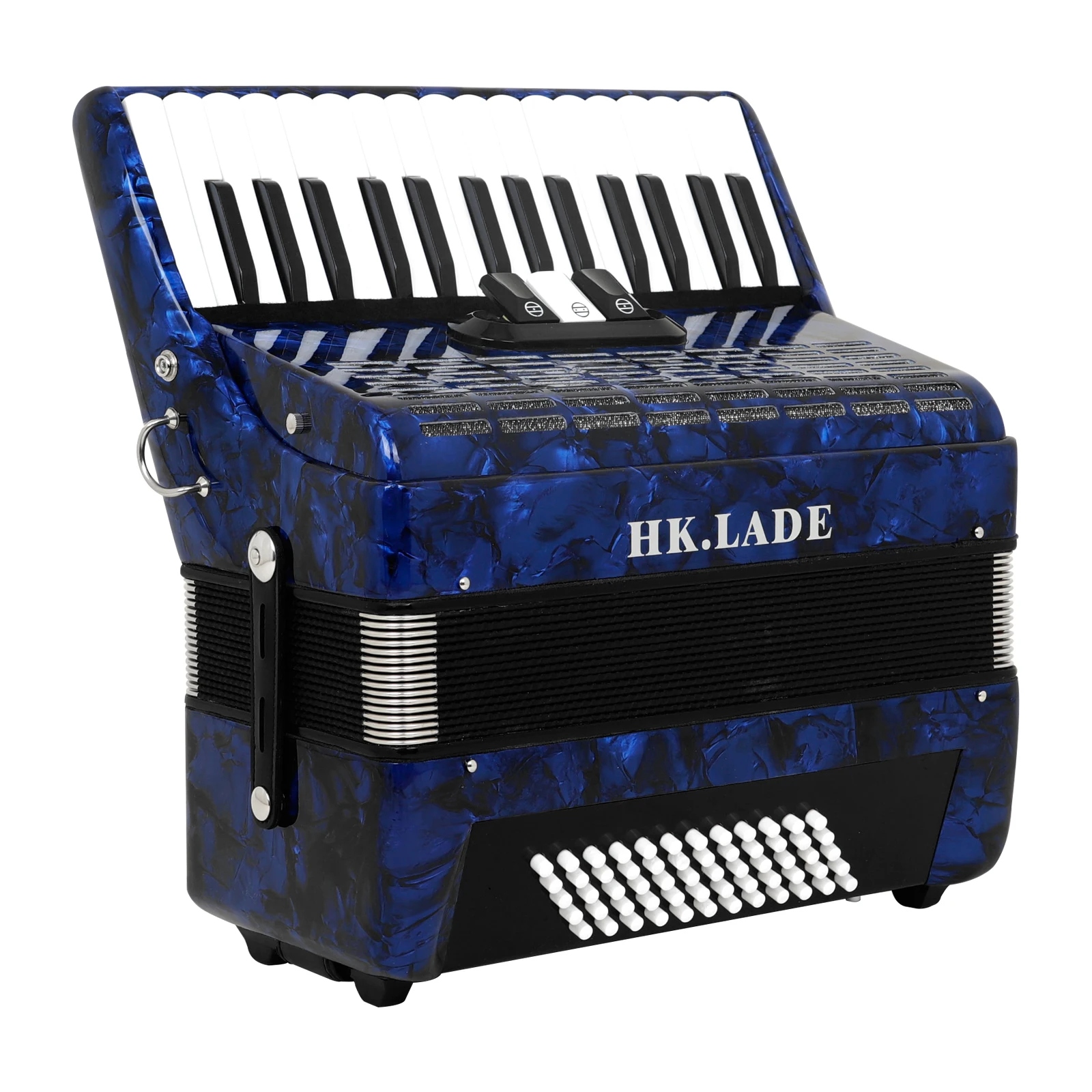 HK·LADE AH-70 Bayan Accordion 30 Key 60 Bass 3 Keyboard Voice Changing Professional Accordion Sheepskin Bellows Accordion