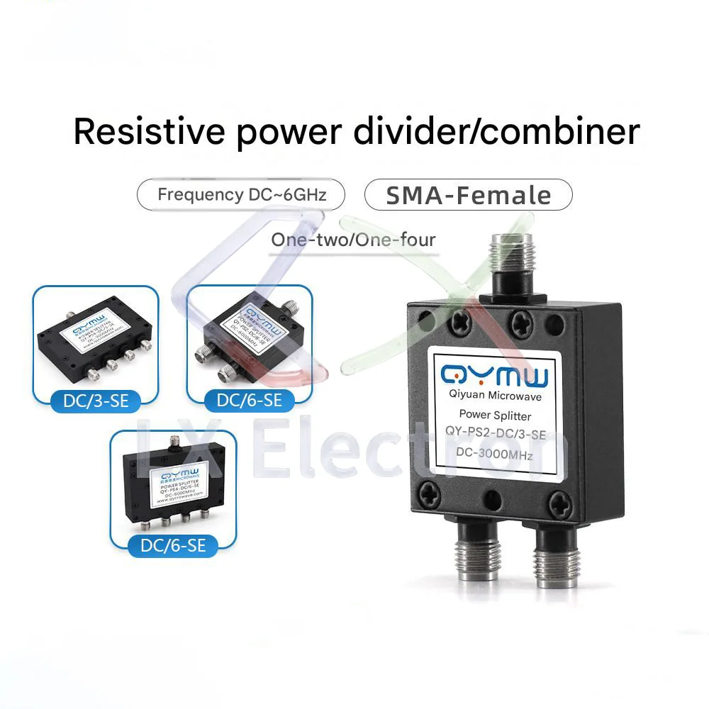 SMA RF Power Divider 0.5-6G 1-to-2, 1-to-4 DC-3/6G Combiner 2.4/5.8G  1pcs/Lot