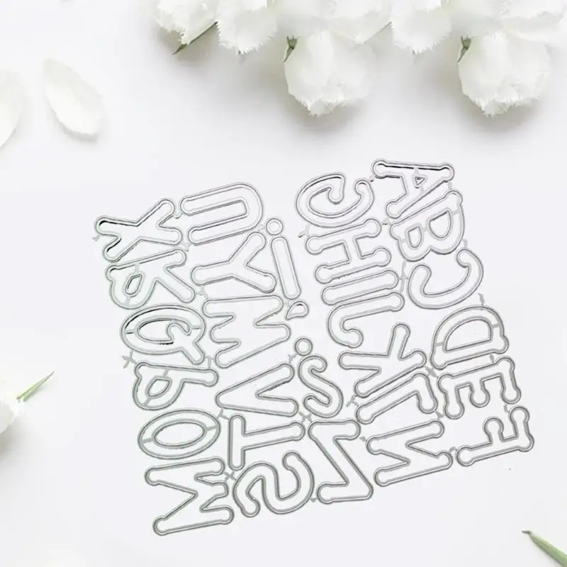 E06B Metal Cutting Knife Mould Letters Carbon Steel Embossing Knife Template Scrapbooking Decorative Embossing Dies Stencil