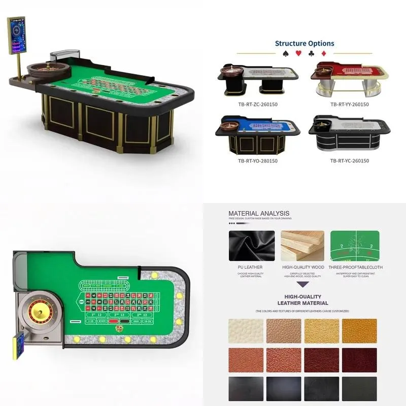 Custom Casino Table Deluxe European Real Wheel Roulette Game Premium Professional Grade for Clubs