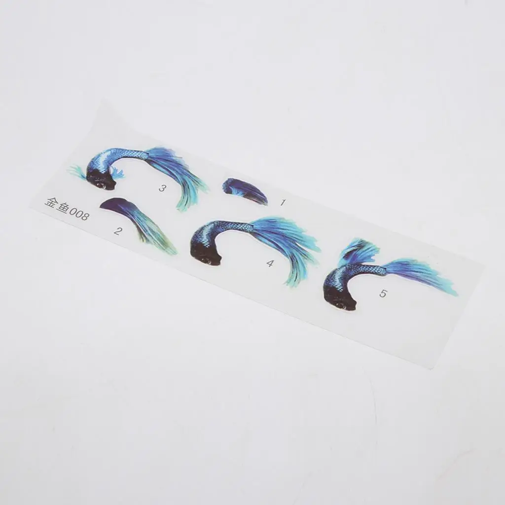Gold Fish Scrapbook Letters Stickers Self Adhesive Craft Product Stickers for DIY Resin Crafts Albums Photo Cards