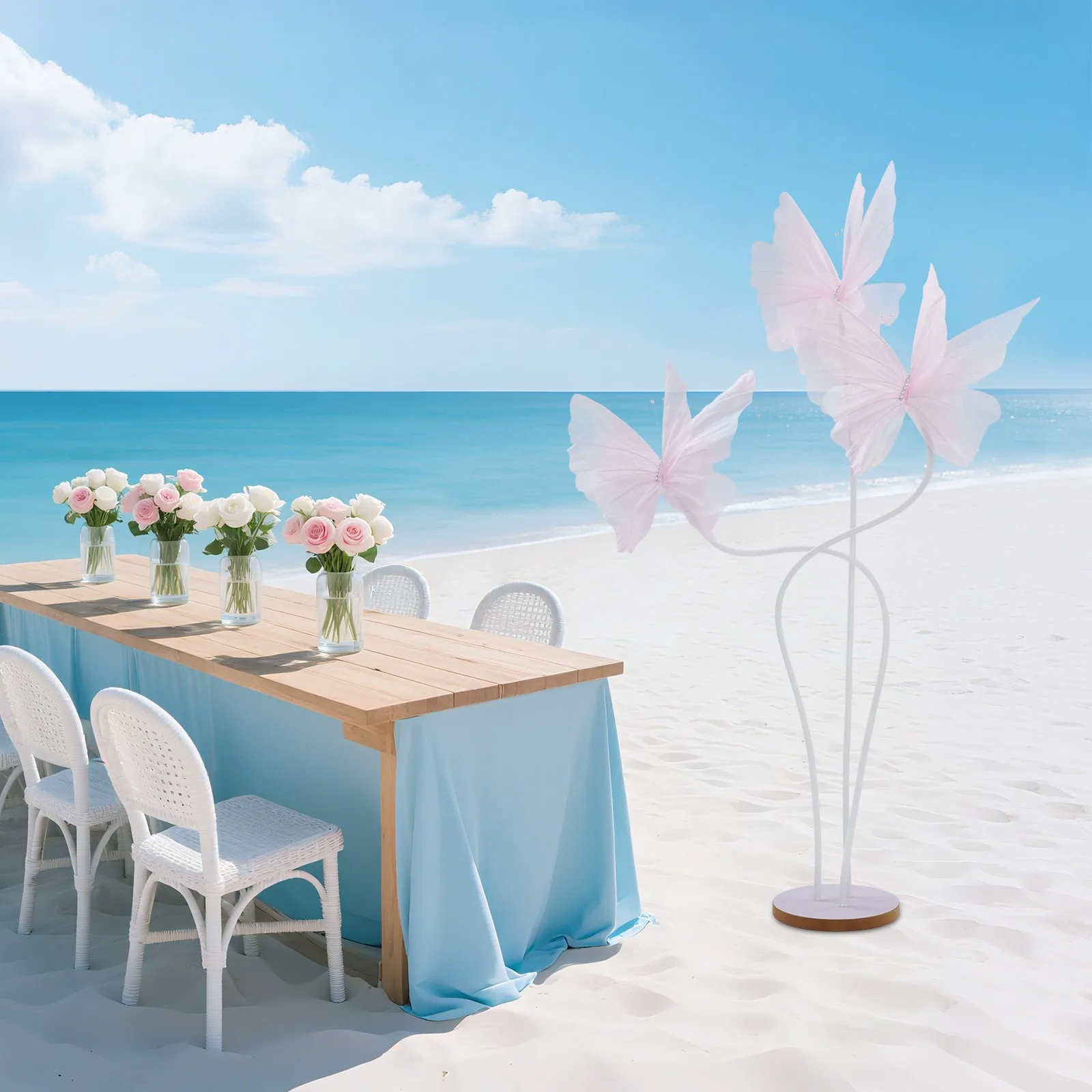 

Реалистичные декоративные бабочки с 3 головками, 3D искусственные бабочки для украшения свадебных вечеринок, реалистичный дизайн с изящными крыльями