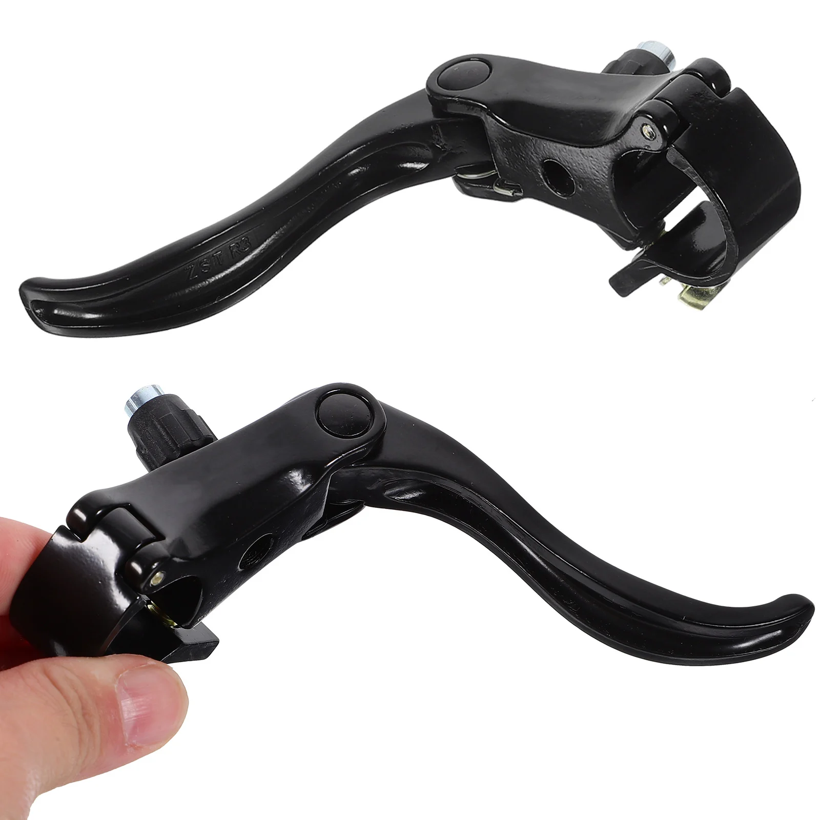 

1Pair Bike Brake Lever Sturdy Aluminum Construction Won't Deform Easy Install Compatible with 22.2mm 24Mm Fixed Gear Handle