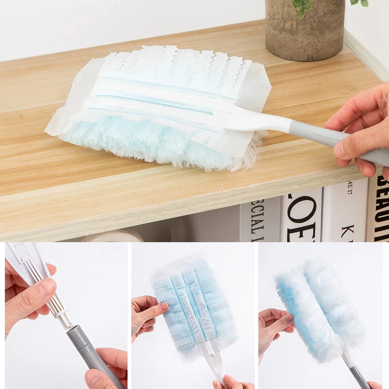 Disposable Electrostatic Dust Duster,Household Feather Duster Air-condition Car Furniture Cleaning Microfiber Dusting Brush