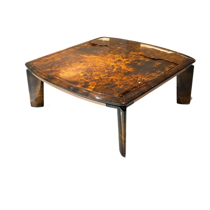 

Coffee table Italian household tea table living room sofa square simple modern light luxury edge