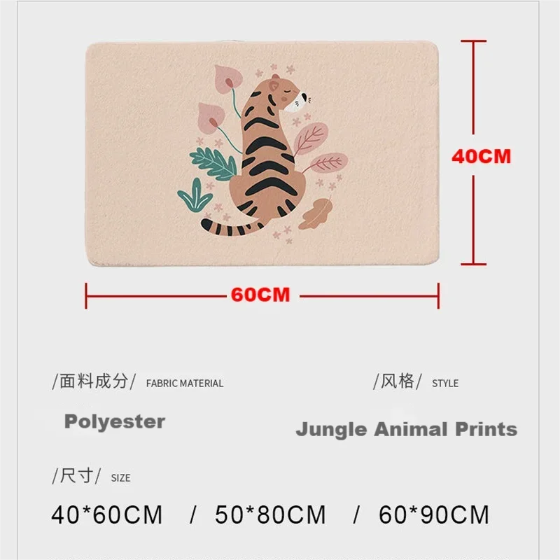부드러운 플러시 목욕 매트, 귀여운 만화 흡수성 욕실 카펫, 미끄럼 방지 세면대, 욕조 사이드 샤워 룸 매트, 입구 현관 매트