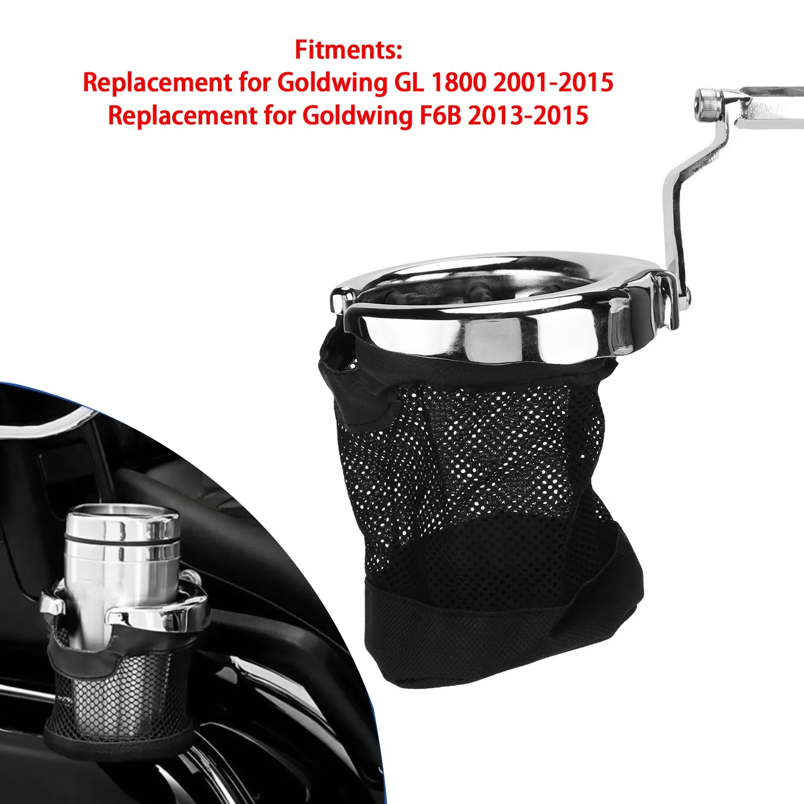 Cup Holder Foldable Drinking Holder Drinking Rack Motocycle Accessory Replacement For Goldwing GL 1800 2001-2015