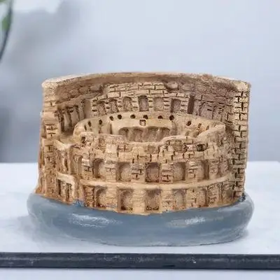 

Roman Colosseum Resin Miniature Ancient Architecture Statue Small Table Decoration Desktop Ornament Aquarium Landscape Home