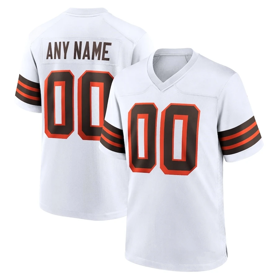 Maillot de football américain personnalisé, maillot cousu de Cleveland personnalisé, n'importe quel nom et numéro, toutes les S-3XL de taille américaine