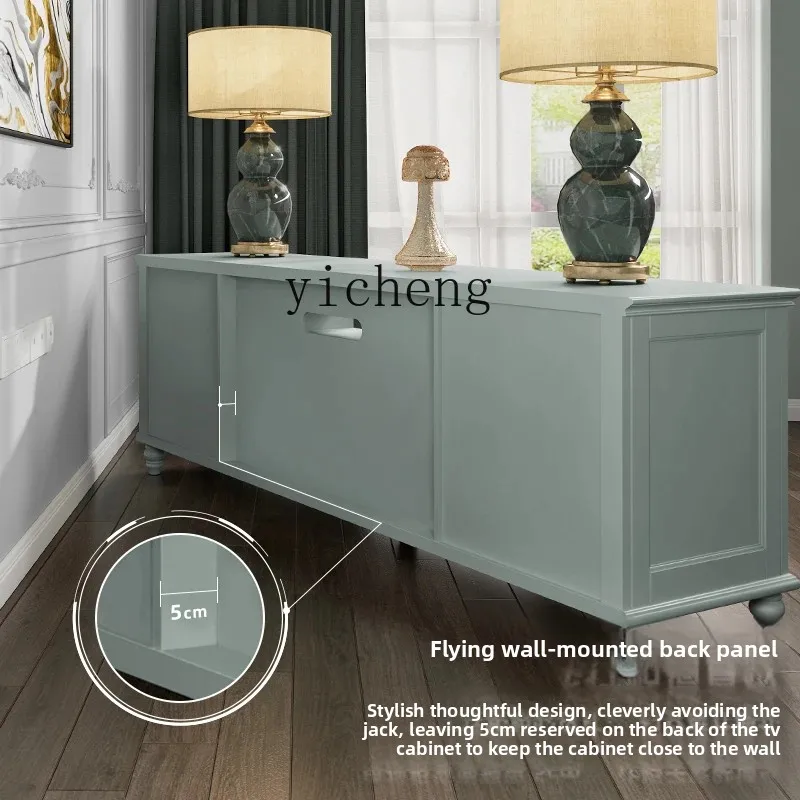 

Bedroom high furniture living room home French retro new American TV cabinet solid wood modern simple cabinet