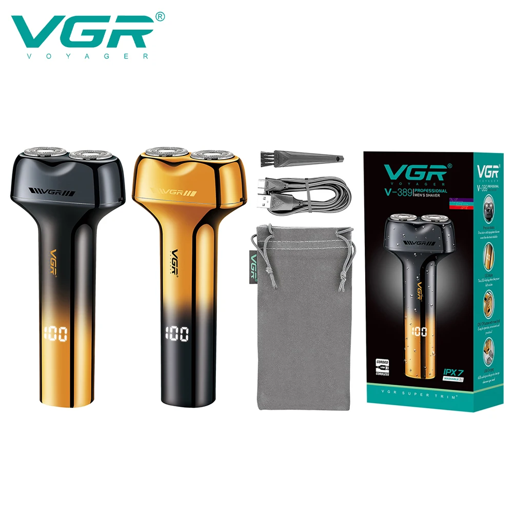 

Мужской косметический набор VGR 389, триммер для волос, глубокая очистка, триммер для бороды, зарядка через USB, мужская градиентная бритва