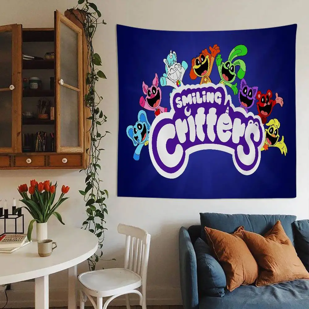 المخلوقات المبتسمة الكرتون معلقة البوهيمي نسيج ديكور المنزل الهبي البوهيمي الديكور العرافة الجدار الشنق ديكور المنزل