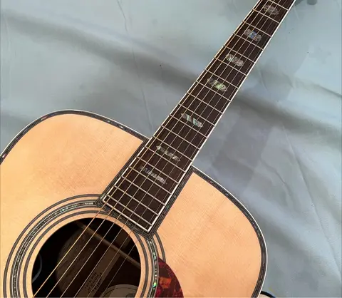 Hot high quality Must-Have Acoustic Guitar with pickup D45 style Hollow spruce Body