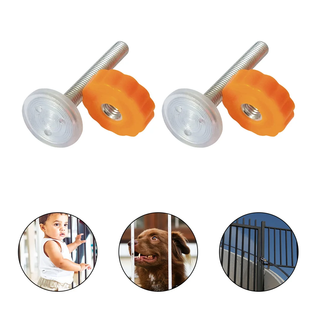

8pcs Stair Gate Screw Bolts Kit Gate Spindle Rods Wall Protector No Holes Steel Abs Extender For Pet Gates Hand Tighten