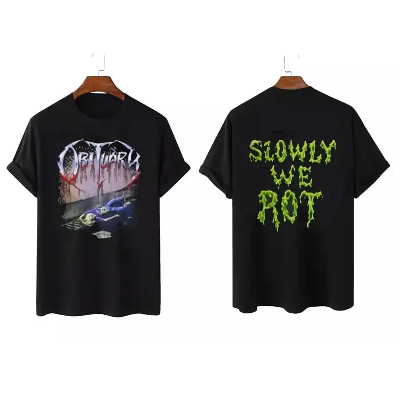 New Obituary Slowly We Rot S 234Xl Black T Shirt Ng2634