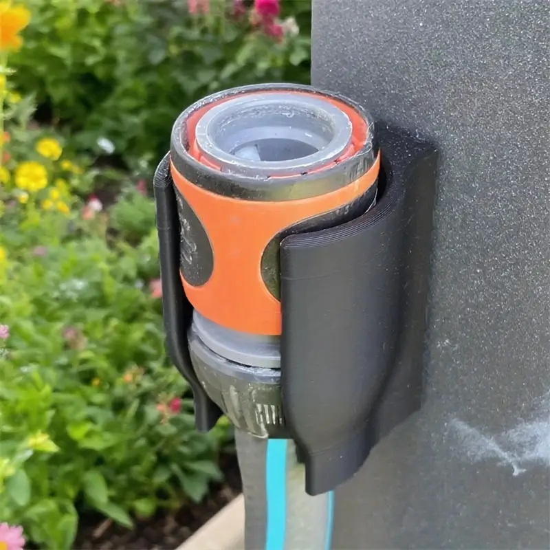 Soporte para manguera de jardín, montaje en pared, soporte para manguera de pared exterior para boquillas, soporte antideslizante, accesorios, accesorio de pulverizador para patio