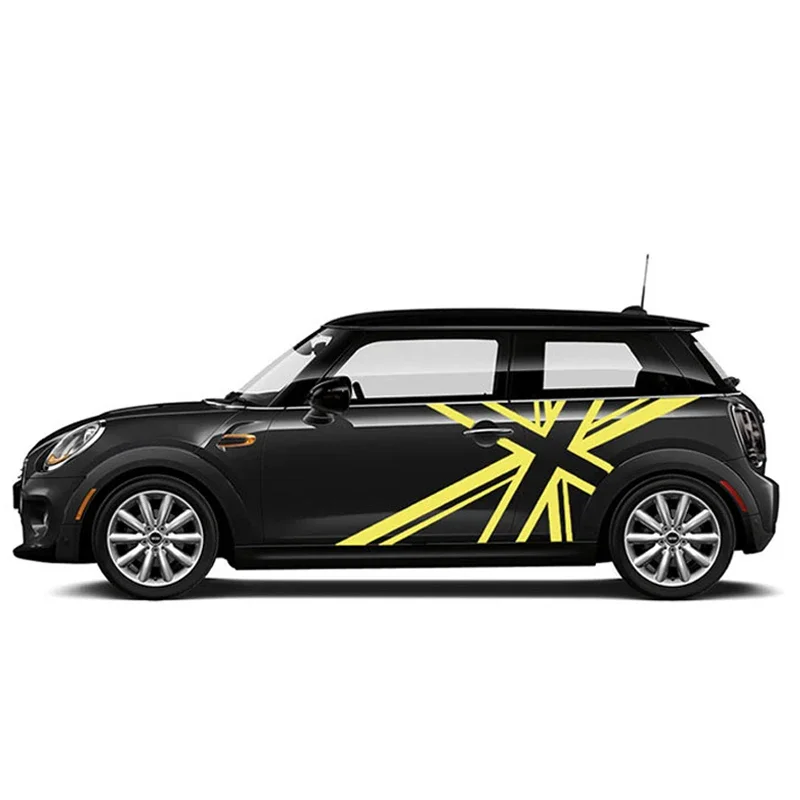 Наклейки на боковую дверь Union Jack, наклейки на кузовную юбку, украшение для MINI Cooper S One Countryman F54 F55 F56 R55 R56 R60