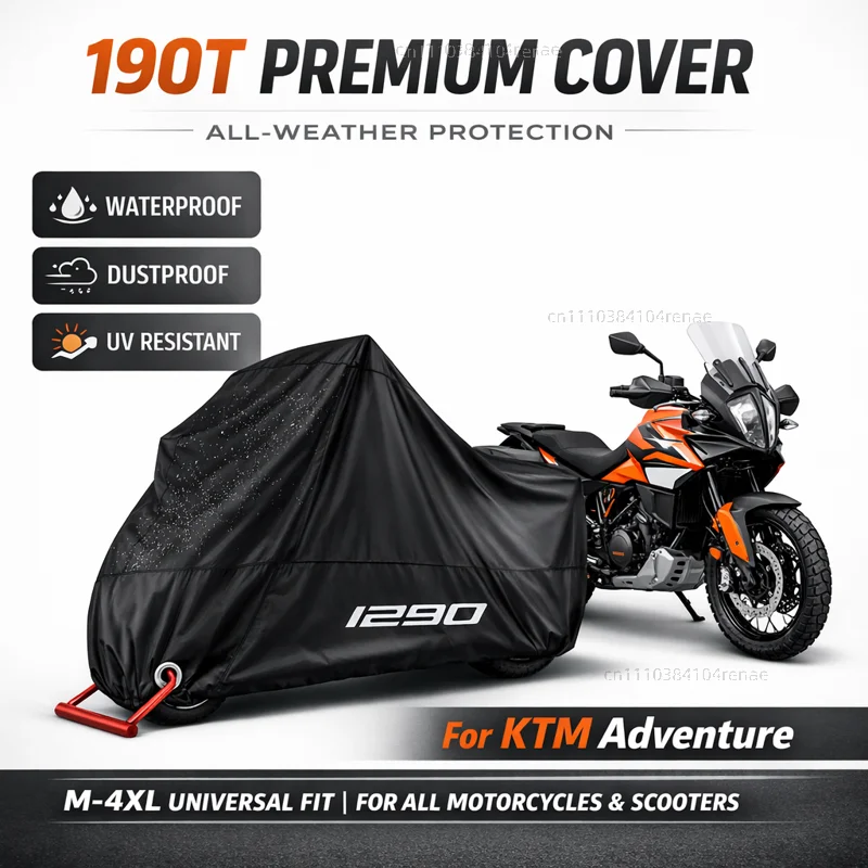 

Чехол для мотоцикла KTM Adventure 790 990 1050 1090 1190 1290 190T, водонепроницаемый, пылезащитный, с защитой от ультрафиолета, всесезонный