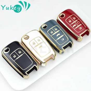 Voor Chevrolet Autosleutelzakje voor Chevrolet Chevy Cruze Malibu Camaro Aveo Equinox Impala Sonic 2 3 4 5 knoppen TPU Smart Key Case