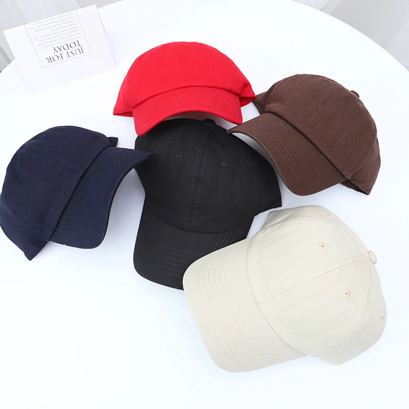 INS Hat Female Spring/Summer High-Profile Figure Simple All-Matching Baseball Cap Korean Casual Solid Color Peaked Cap Male Cap