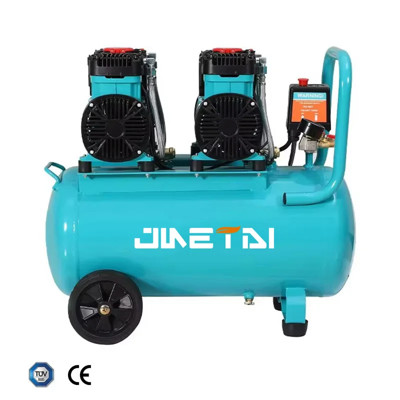 4HP 50L 8BAR Doppelkopf-Vierzylinder-Zweipoliger-Luftkompressor mit superleisem Kolben