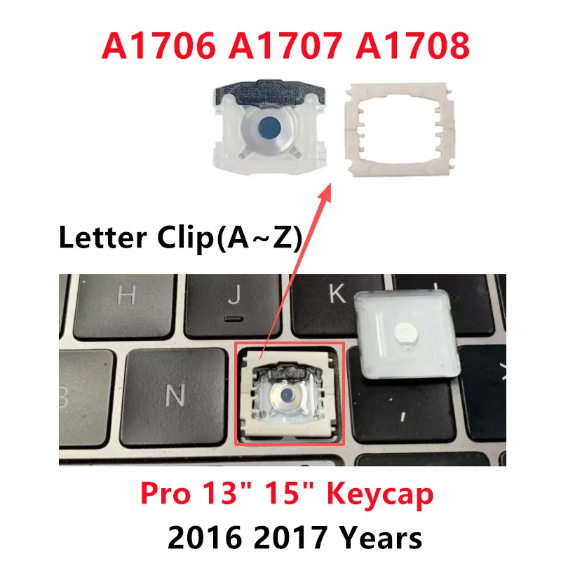 

Колпачки для клавиш с буквами, петли для Macbook Pro A1706 A1707 A1708 2016 2017 A1534 2017, основание крышки для ключей