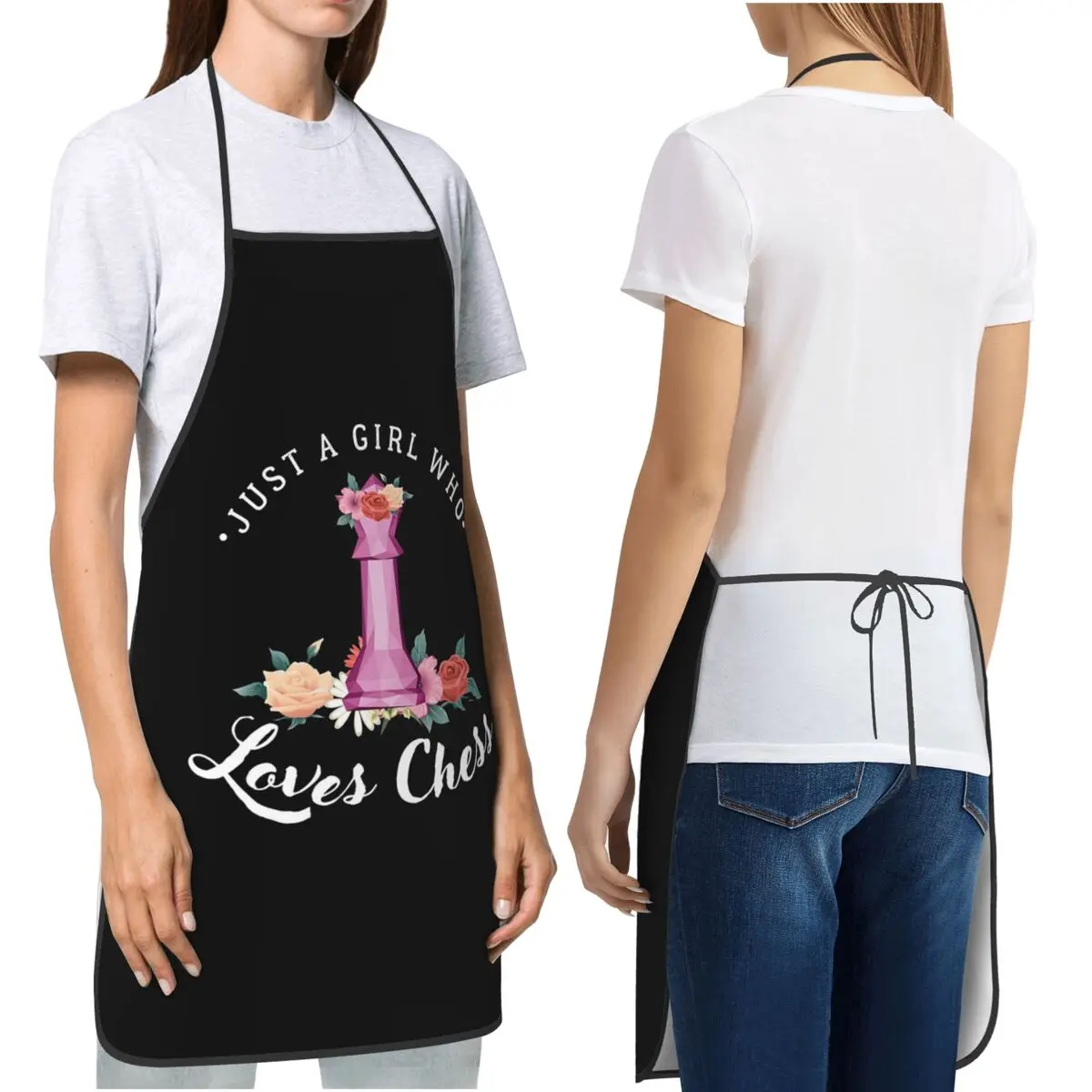 Check Checkered Chess ChessBoard Aprons Chef Cooking Cuisine Tablier Bib Kitchen Cleaning Pinafore for Women Men Painting