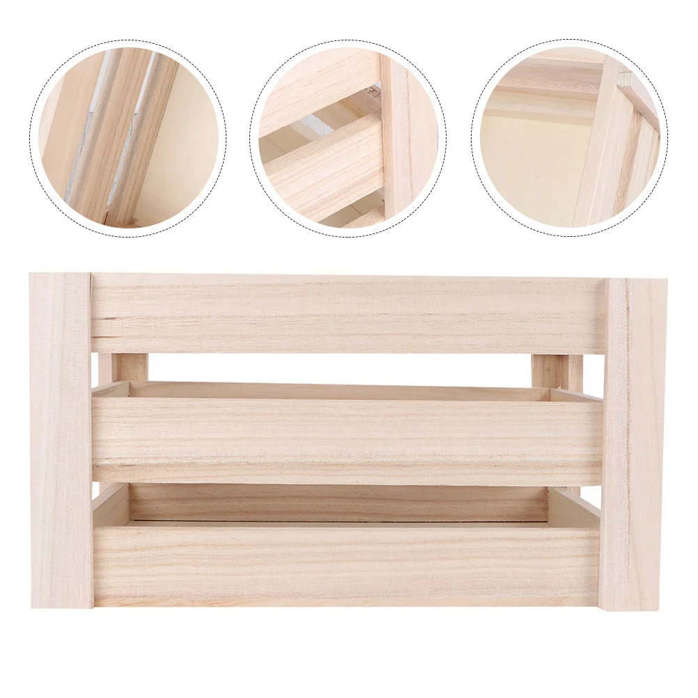 Hölzerne hohle Aufbewahrungsbox, Korb, Desktop-Organizer, großer Briefpapierbehälter für Büro, Zuhause, Display, Aufbewahrungsbox