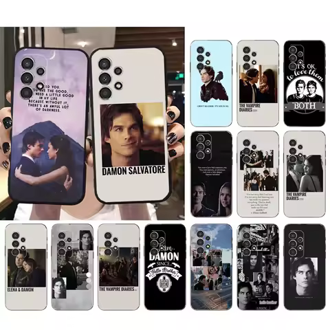 Vampire Diaries Damon Stefan Phone Case for Samsung Galaxy A55 A15 A54 A52 A33 A34 A35 A25 A05s A05 A22 A24 M34 M54 M23 M14