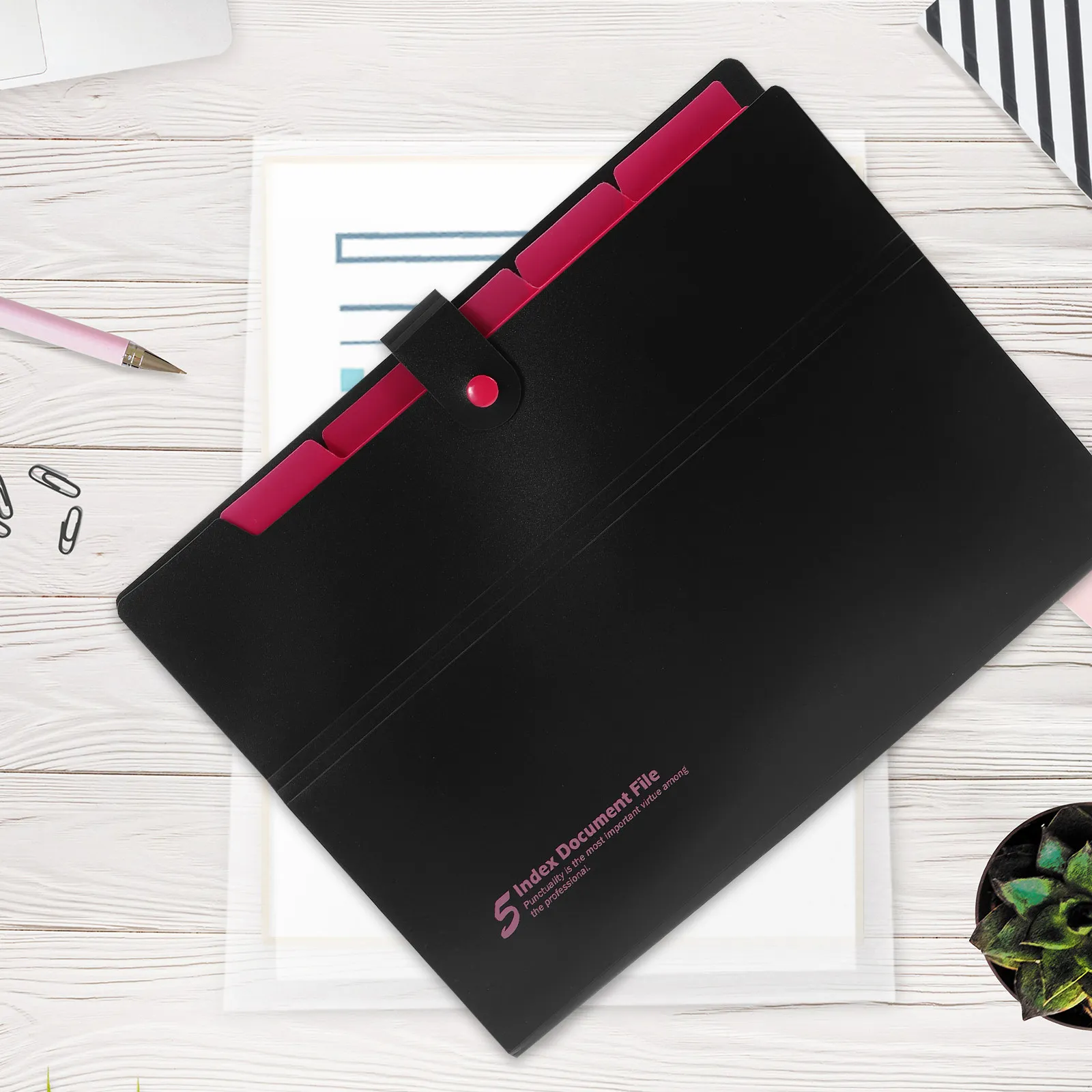 

Legal Size Document Expanding File Folder Large Capacity Multi-Layer Portable PP Material File Organizer Storage Folder