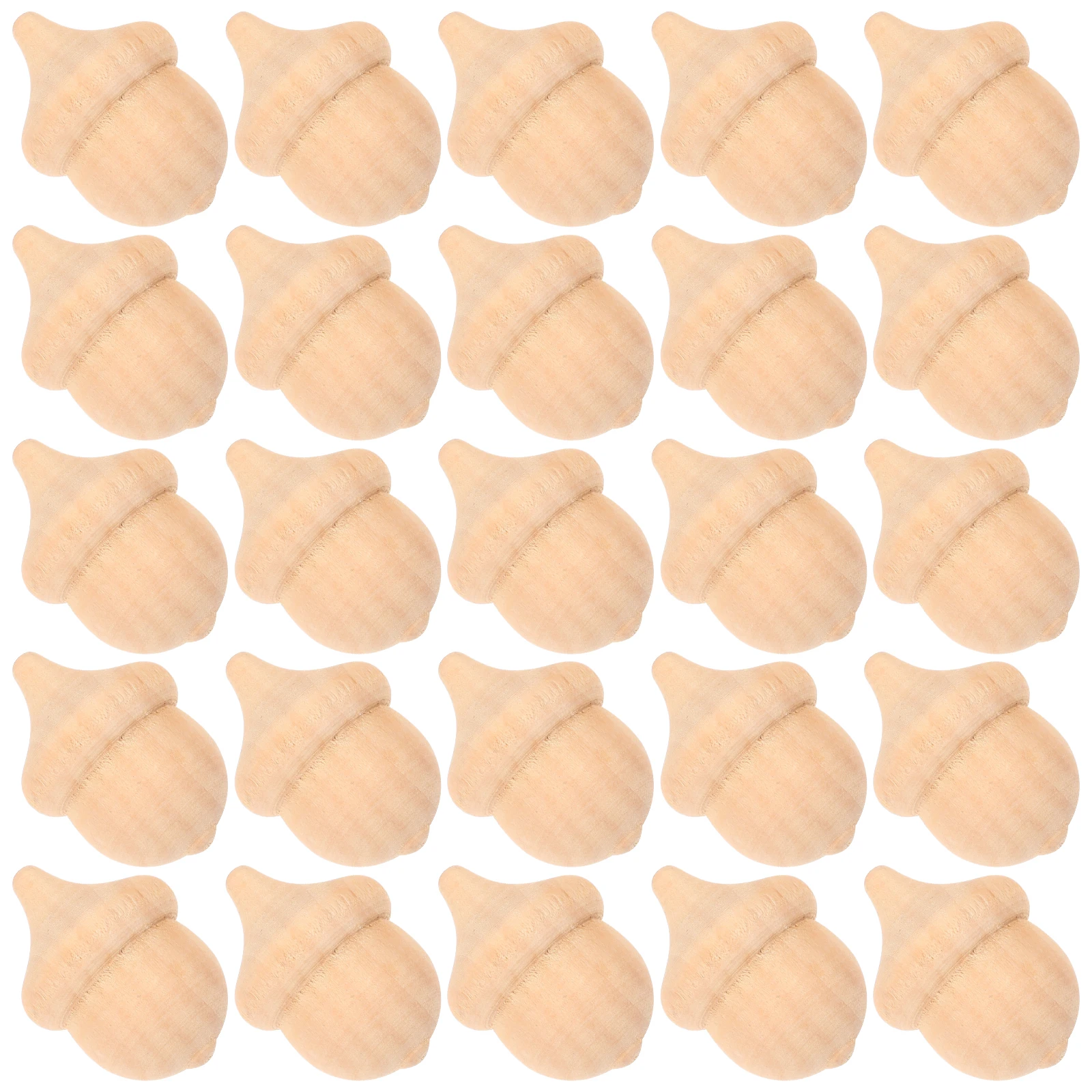 

30 Pcs Acorns Craft Supplies Wooden Acorn Craft Natural Unfinished for Holiday Decor Math Kids Sewing Accessories