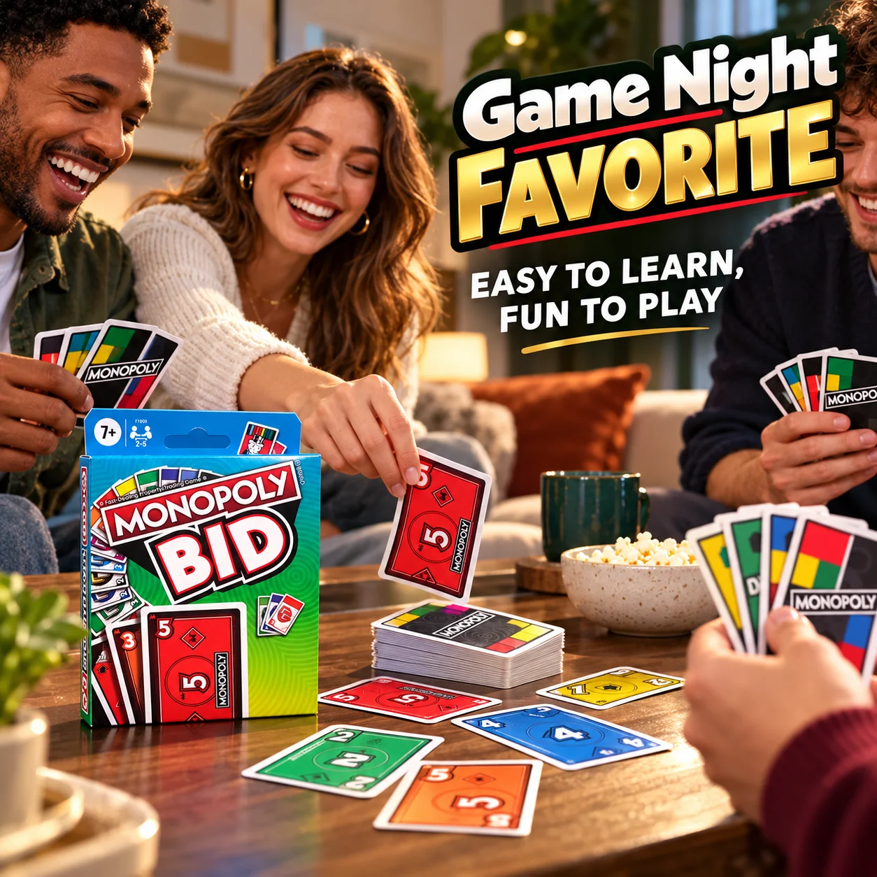 MONOPOLY BID, juego de cartas  - Hasbro Game Monopoly reseña y precio