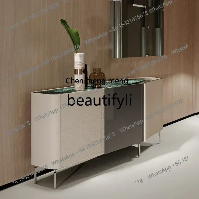 ss8617 Living room partition modern simple light luxury solid wood entry door against the wall dining side cabinet