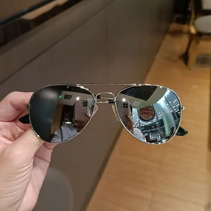Klassische Piloten-Sonnenbrille für Kinder UV400 Metall Vintage Fahr-Sonnenbrille Outdoor Niedliche Mädchen Jungen Mode Sommer UV Kinder-Eyewear – Detail 6