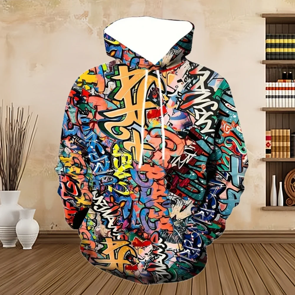 Autumn Painted Graffiti 3D Print Hoodies Men's Women Hooded Sweatshirts Hoody Oversized Tracksuit Pullovers Unisex Coat Clothing