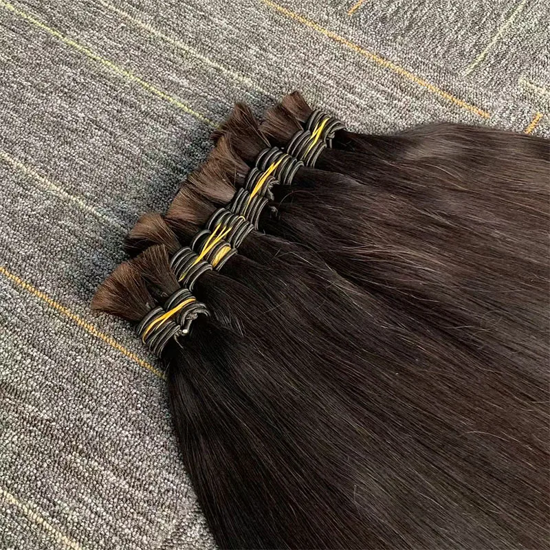 14-4 Maxhair ekstensi rambut tanpa pakan rambut manusia Virgin bundel rambut besar untuk mengepang rambut manusia rambut lurus untuk mengepang