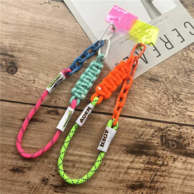 Fluorescent Color Rope for Mobile Wrist Strap Phone Lanyard Smartphone Shoulder Strap Lanyard for Keys Universal Hold