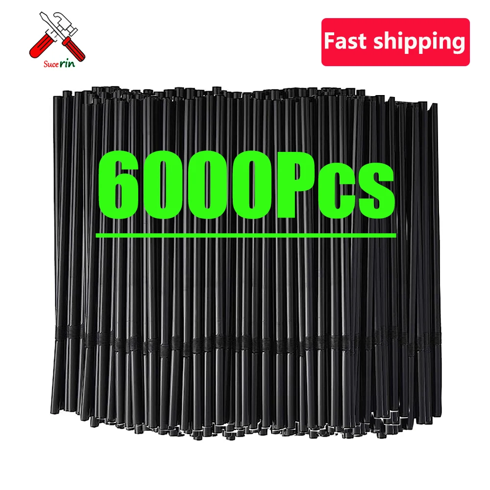 

50/3000/6000Pc Drinking Straws Colorful Wedding Party Milk Tea cocktail Straw for Bar Kitchen Beverage Home Wholesale Cola straw