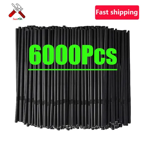 50/3000/6000Pc Drinking Straws Colorful Wedding Party Milk Tea cocktail Straw for Bar Kitchen Beverage Home Wholesale Cola straw