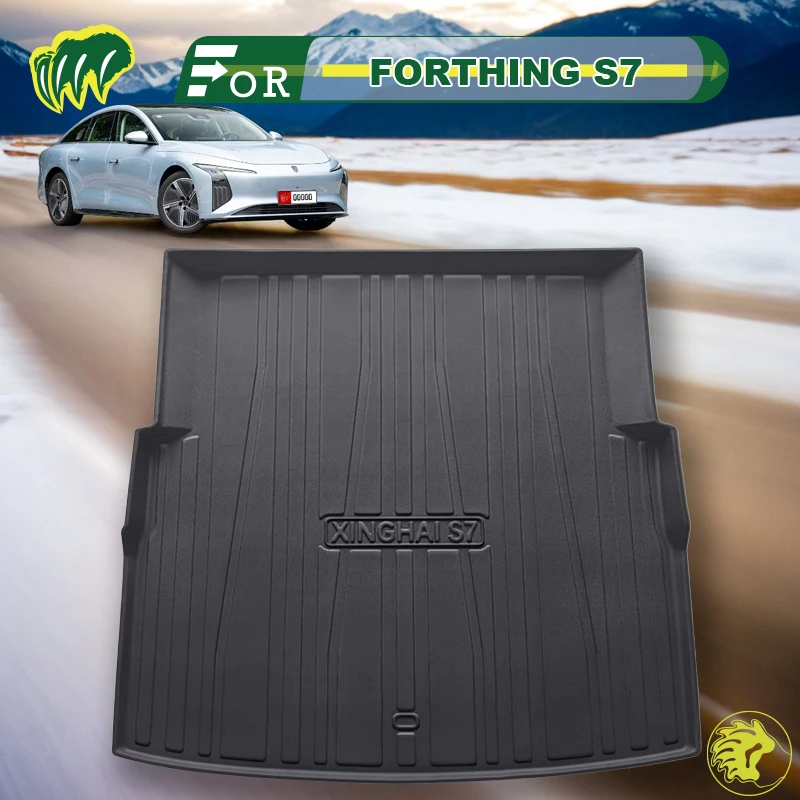 

For Dongfeng FORTHING S7 2024-2025 TPE Custom Fit Car Trunk Mat All Season Black Cargo Mat 3D Shaped Laser Measured Trunk Liners