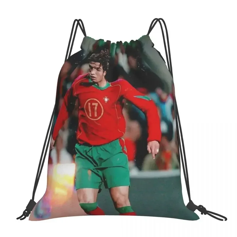 

Cristiano Ronaldo Cr7 Backpacks Portable Drawstring Bags Drawstring Bundle Pocket Sports Bag Book Bags For Man Woman School